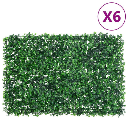 Recinzione Foglie Arbusti ArtificialiÂ 6 pz Verde 40x60 cm