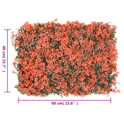 Recinzione Foglie Acero ArtificialiÂ 6 pz Rosso Chiaro 40x60cm