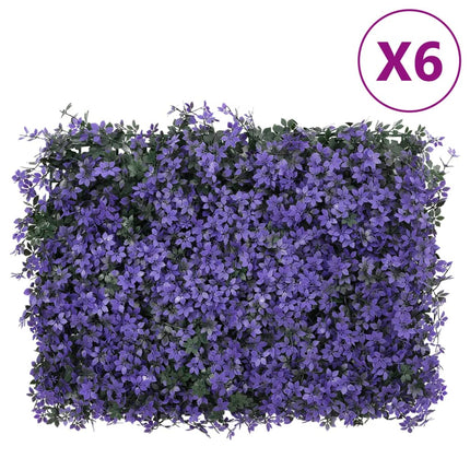 Recinzione Foglie ArtificialiÂ 6 pz Viola 40x60 cm