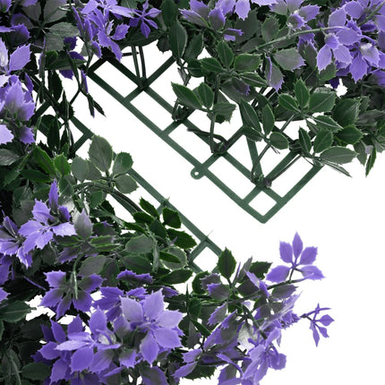 Recinzione Foglie ArtificialiÂ 6 pz Viola 40x60 cm