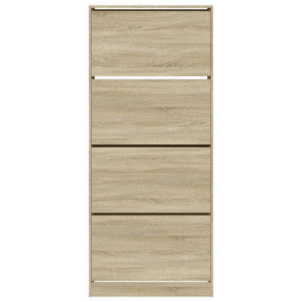 Scarpiera 4 Cassetti Ribaltabili Rovere Sonoma 80x34x187,5 cm