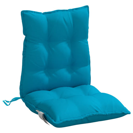 Cuscini Sedia Schienale Basso 4 pz Azzurro in Tessuto Oxford