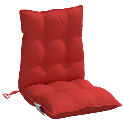 Cuscini per Sedia Schienale Basso 4 pz Rossi in Tessuto Oxford