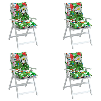 Cuscini Sedia Schienale Basso 4pz Multicolore in Tessuto Oxford