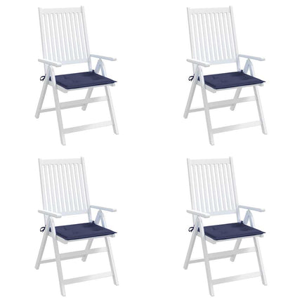 Cuscini per Pallet 4 pz Blu Marino 40x40x3 cm in Tessuto Oxford