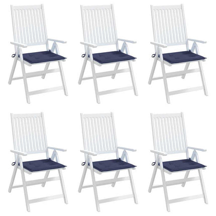 Cuscini per Pallet 6 pz Blu Marino 40x40x3 cm in Tessuto Oxford