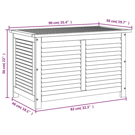 Contenitore Giardino con Feritoia 90x50x56cm Massello Acacia