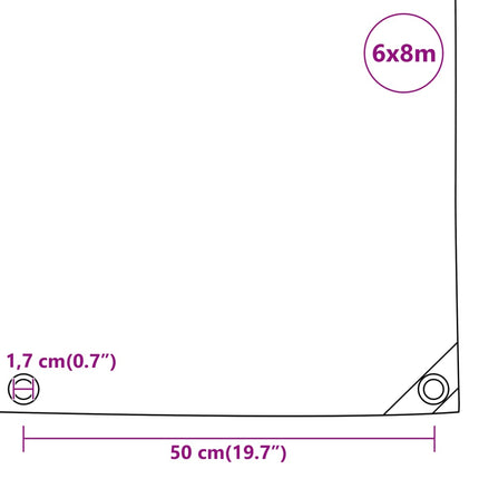 Telone Antracite 6x8 m 650 g/mÃ‚Â²