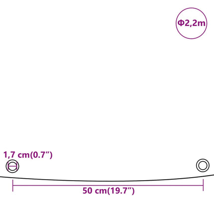 Telone Grigio Ø 2,2 m 650 g/m²