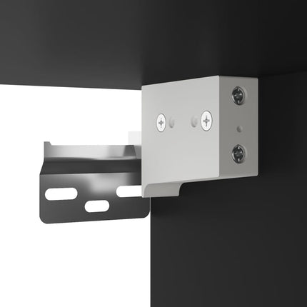 Set Mobili da Bagno 2 pz Nero in Legno Multistrato