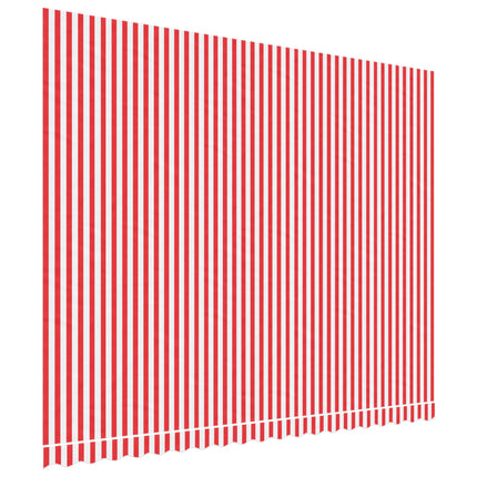 Tessuto di Ricambio per Tenda Strisce Rosse e Bianche 4,5x3,5 m