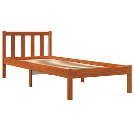 Giroletto senza Materasso Marrone Cera 90x200 cm Massello Pino