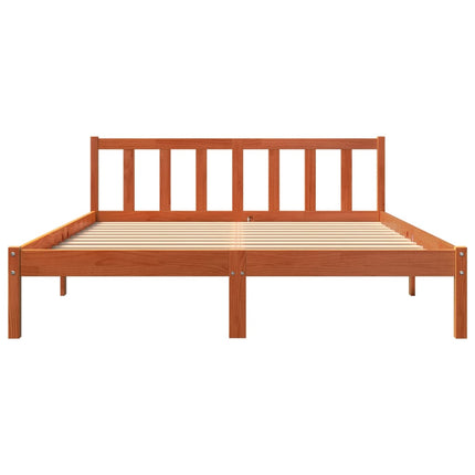 Giroletto senza Materasso Marrone Cera 160x200 cm Legno di Pino