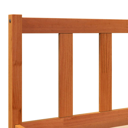 Giroletto senza Materasso Marrone Cera 200x200 cm Legno di Pino