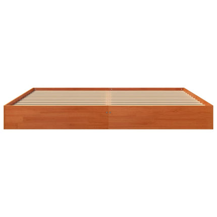 Giroletto senza Materasso Marrone Cera 200x200 cm Legno di Pino