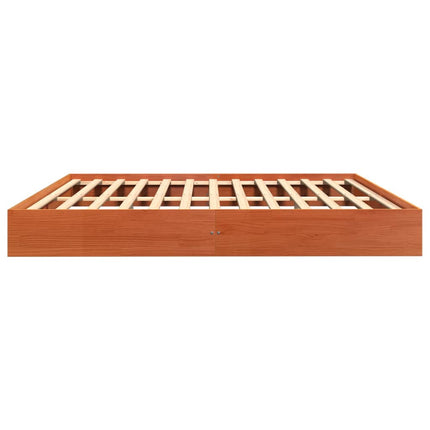 Giroletto senza Materasso Marrone Cera 200x200 cm Legno di Pino