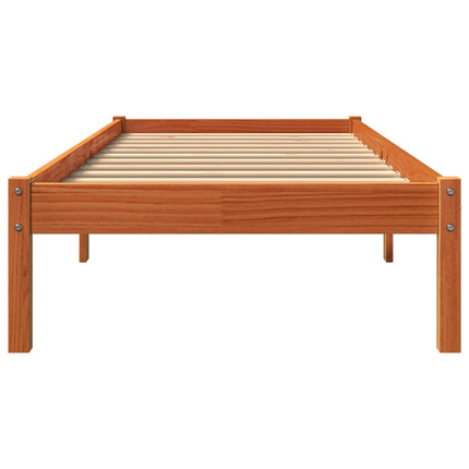 Letto senza Materasso Marrone Cera 90x190 cm in Legno di Pino