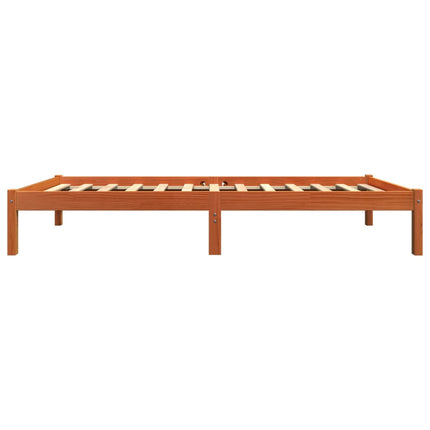 Letto senza Materasso Marrone Cera 90x190 cm in Legno di Pino