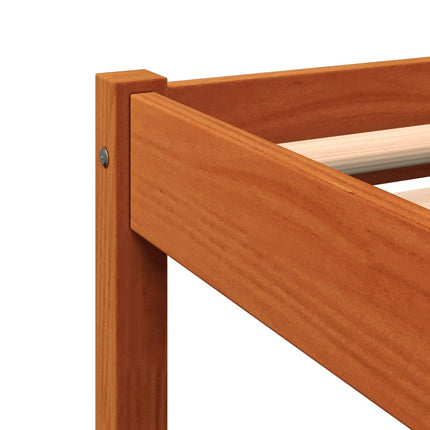 Letto senza Materasso Marrone Cera 90x190 cm in Legno di Pino