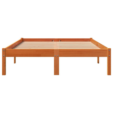 Letto senza Materasso Marrone Cera 140x190 cm in Legno di Pino