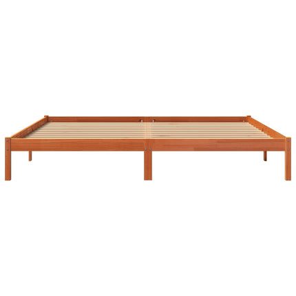 Giroletto senza Materasso Marrone Cera 180x200 cm Legno di Pino