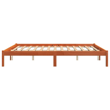 Giroletto senza Materasso Marrone Cera 180x200 cm Legno di Pino