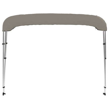 Bimini di Prua con Tendalino 3 Archi Grigio 183x180x137 cm