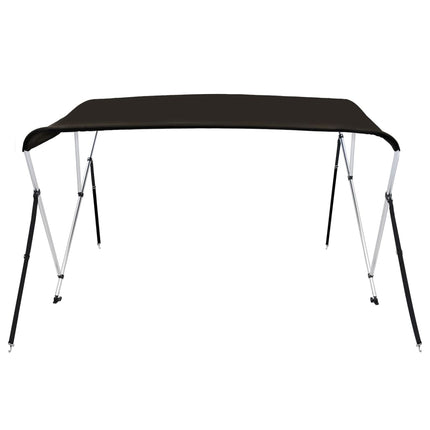 Bimini di Prua con Tendalino 3 Archi Nero 183x140x137 cm