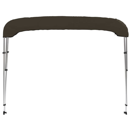 Bimini di Prua con Tendalino 3 Archi Nero 183x140x137 cm