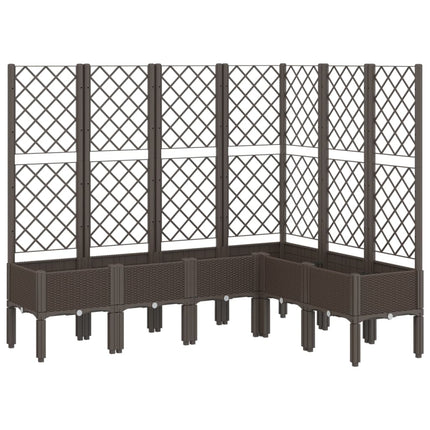 Fioriera Giardino con Graticcio Marrone 160x120x142 cm in PP