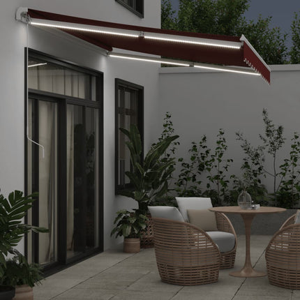 Tenda da Sole Retrattile Manuale con LED BordÃƒÂ² 350x250 cm