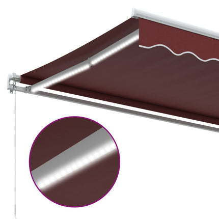Tenda da Sole Retrattile Manuale con LED BordÃƒÆ’Ã†â€™Ãƒâ€šÃ‚Â² 500x350 cm