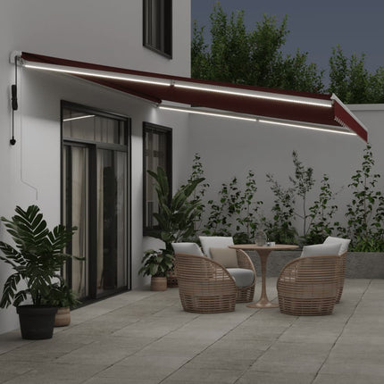 Tenda da Sole Retrattile Automatica con LED BordÃƒÂ² 600x350 cm
