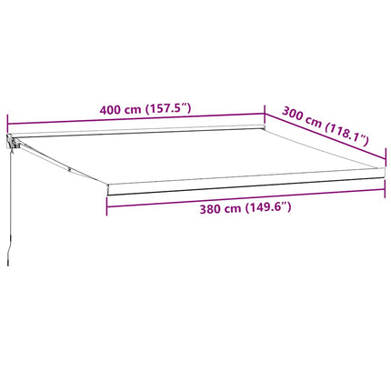 Tenda da Sole Retrattile Manuale BordÃƒÂ² 400x300 cm