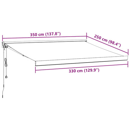 Tenda da Sole Retrattile Automatica BordÃ² 350x250 cm