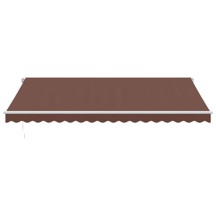 Tenda Retrattile Manuale con LED 450x300 cm Marrone