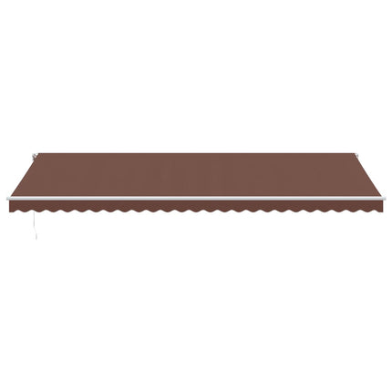 Tenda da Sole Retrattile Automatica con LED Marrone 600x350 cm
