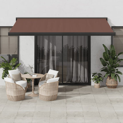 Tenda da Sole Retrattile Automatica 400x300 cm Marrone