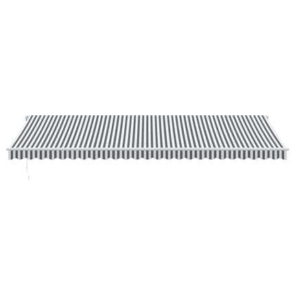 Tenda Retrattile Manuale con LED Antracite e Bianco 600x300 cm