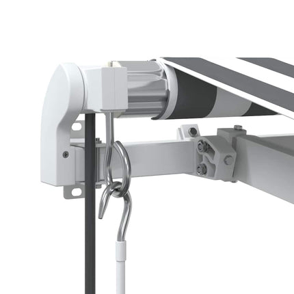 Tenda Retrattile Automatica LED Antracite e Bianco 600x300 cm