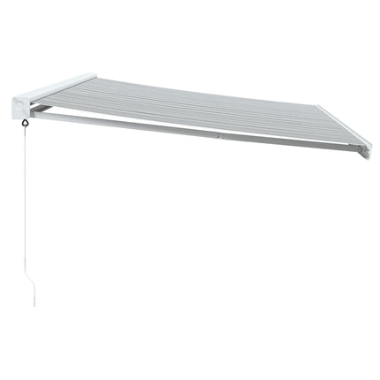 Tenda Retrattile Antracite e Bianca 5x3 m Tessuto e Alluminio