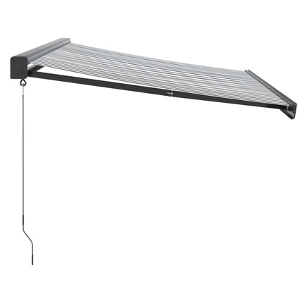 Tenda da Sole Antracite e Bianca 3x2,5 m Tessuto e Alluminio