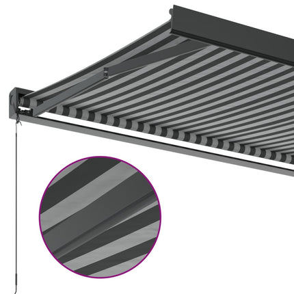 Tenda da Sole Antracite e Bianca 3x2,5 m Tessuto e Alluminio