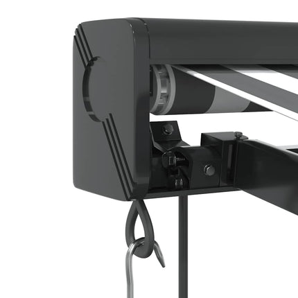 Tenda Retrattile Antracite e Bianca 5x3 m Tessuto e Alluminio