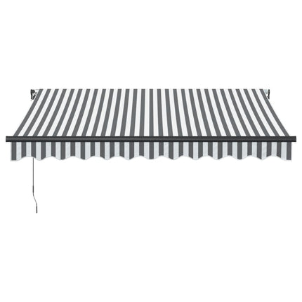 Tenda da Sole Retrattile Manuale Antracite e Bianco 300x250 cm