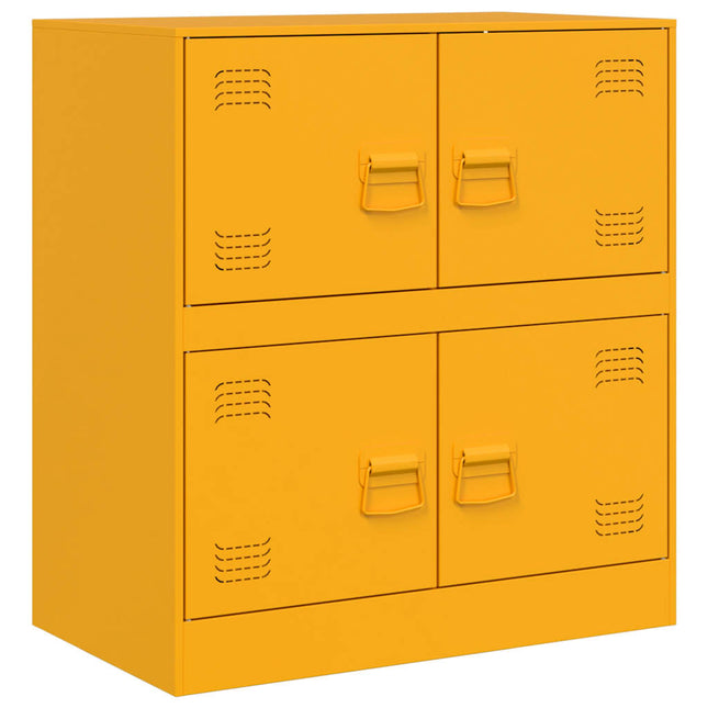 Credenza Giallo Senape 67x39x73 cm in Acciaio
