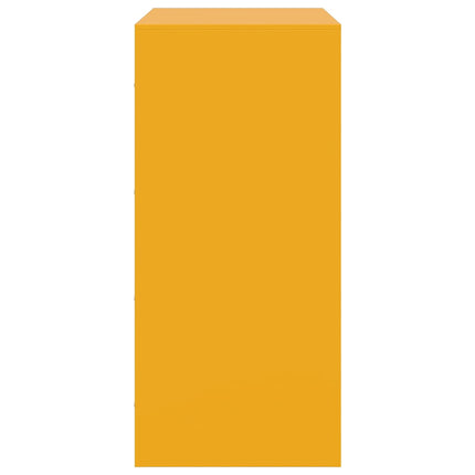 Credenza Giallo Senape 67x39x83 cm in Acciaio