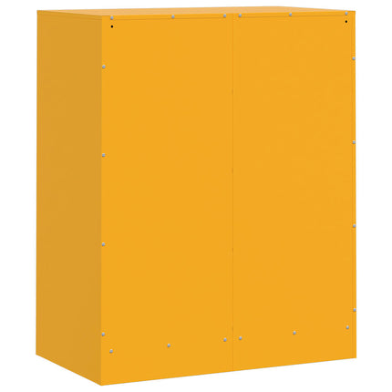 Credenza Giallo Senape 67x39x83 cm in Acciaio