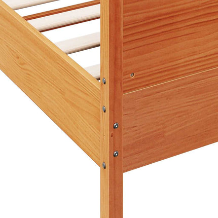 Letto senza Materasso Marrone Cera 100x200 cm in Legno di Pino