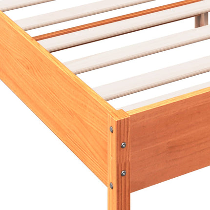 Letto senza Materasso Marrone Cera 140x190 cm in Legno di Pino
